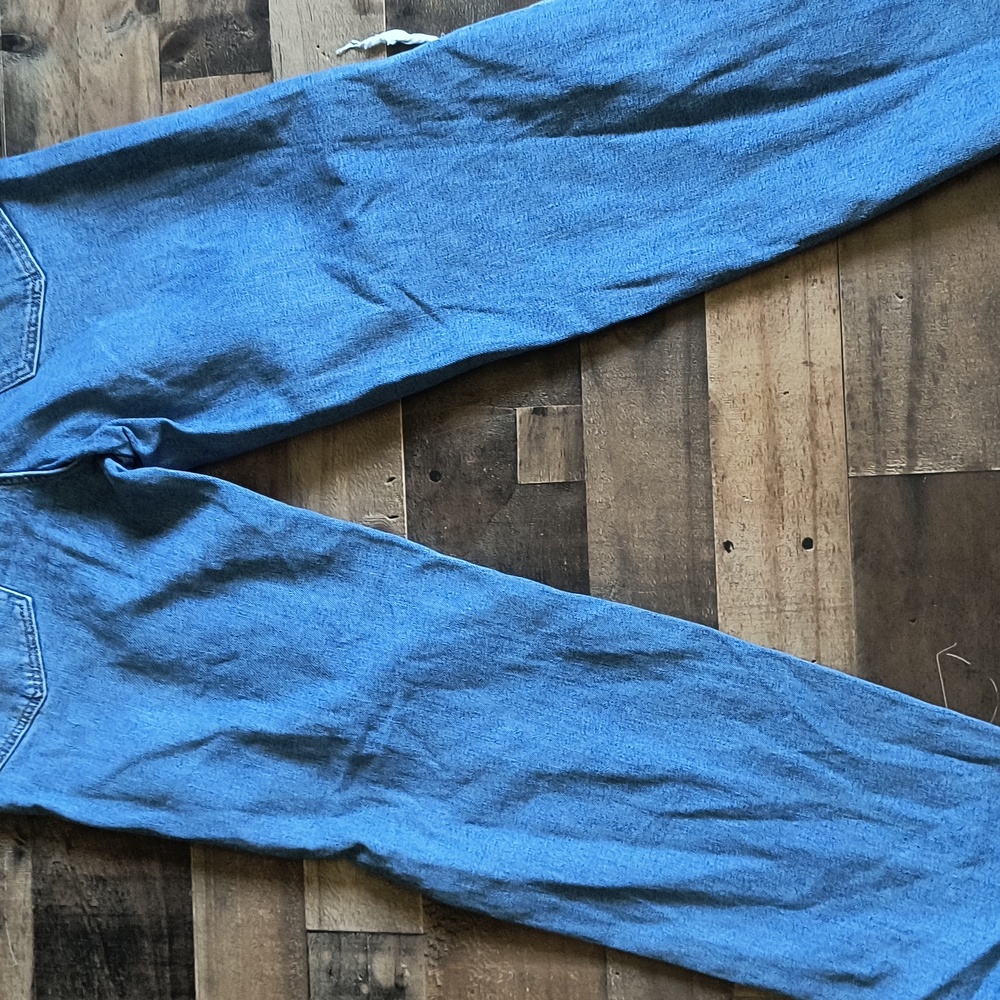 Old Navy High Rise O.G. Loose Straight Leg Distressed Light Wash Jeans Sz 10 Wom - Picture 12 of 14